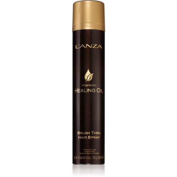L'anza L'anza Keratin Healing Oil Brush Thru Spray zaštitni sprej za prirodno učvršćivanje i sjaj kose 350 ml