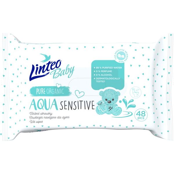 Linteo Linteo Baby Aqua Sensitive dječje nježne vlažne maramice 48 kom