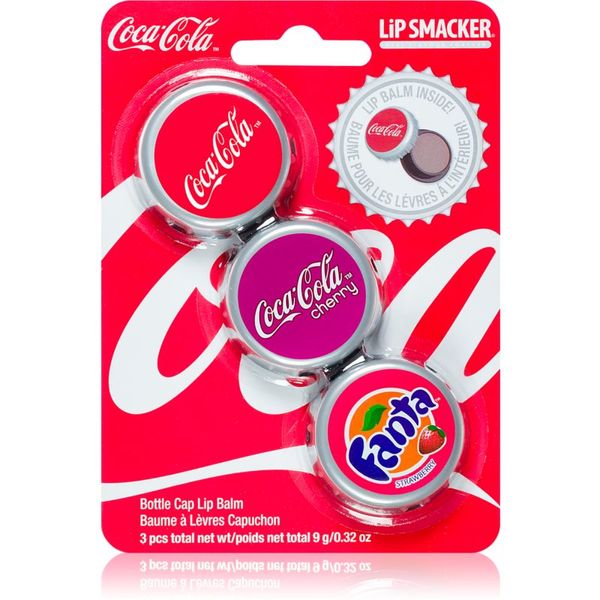 Lip Smacker Lip Smacker Coca Cola balzam za usne 3 kom parfemi Original, Cherry & Fanta 9 g