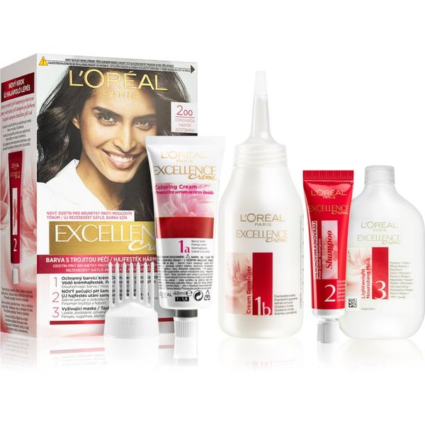 L’Oréal Paris L’Oréal Paris Excellence Creme boja za kosu nijansa 200 True Darkest Brown