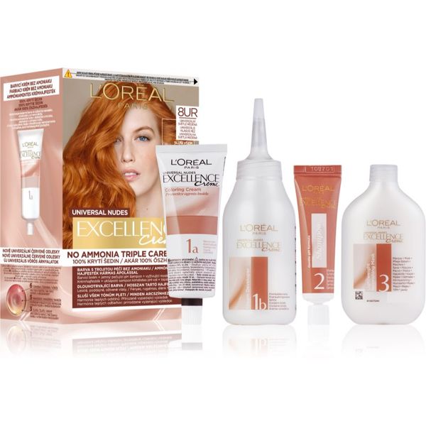 L’Oréal Paris L’Oréal Paris Excellence Universal Nudes trajna boja za kosu nijansa 8UR Universal Copper Light 1 kom