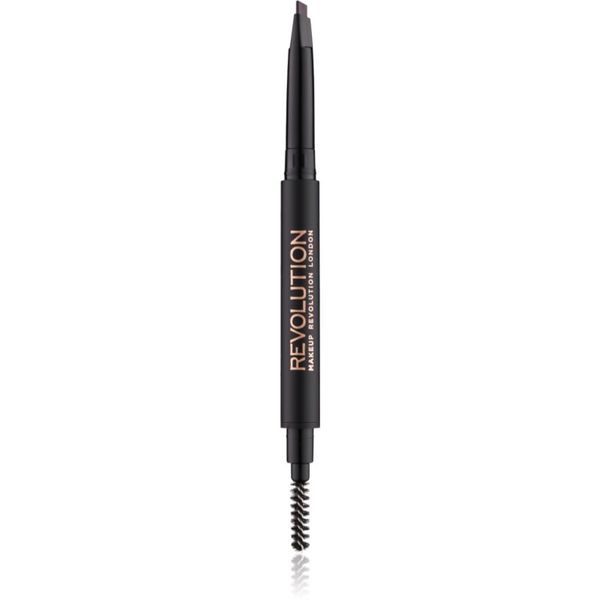Makeup Revolution Makeup Revolution Duo Brow Definer precizna olovka za obrve nijansa Dark Brown 0.15 g