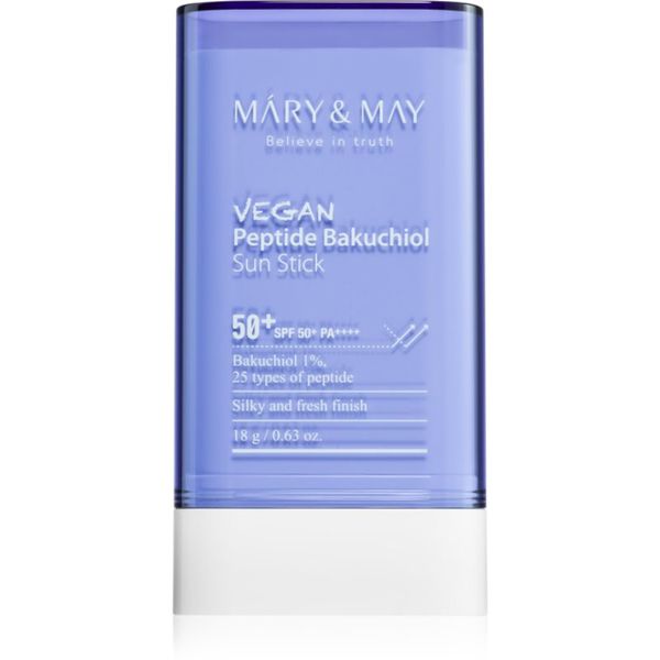 MARY & MAY MARY & MAY Peptide Bakuchiol Sun Stick krema za sunčanje i sticku s učinkom protiv bora SPF 50+ 18 g