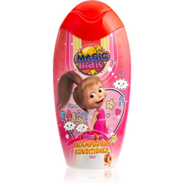 Masha & The Bear Masha & The Bear Magic Bath Shampoo and Conditioner šampon i regenerator 2 u 1 za djecu 200 ml