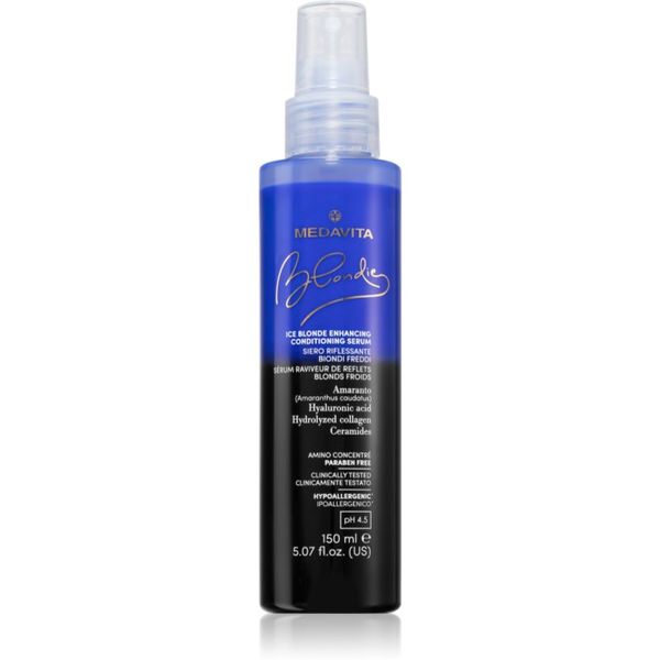 Medavita Medavita Blondie Ice Blonde Enhancing Conditioning Serum regenerator u spreju bez ispiranja za hladne nijanse plave pH 4.5 150 ml