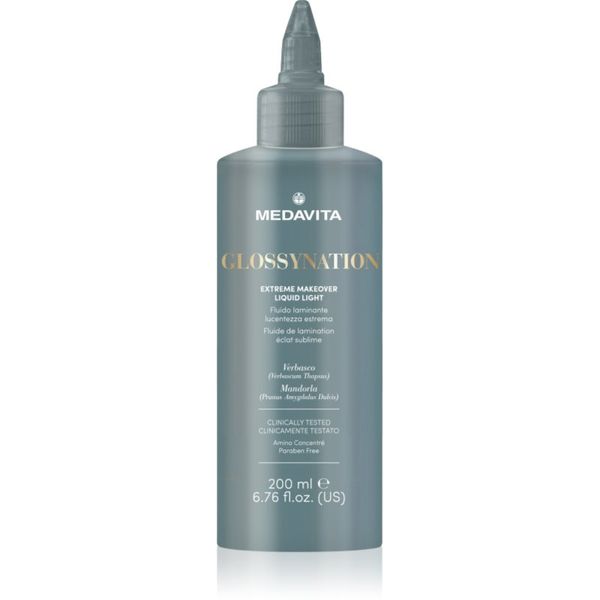 Medavita Medavita Glossynation Extreme Makeover Liquid Light hidratantna dubinska njega za vraćanje sjaja kosi 200 ml