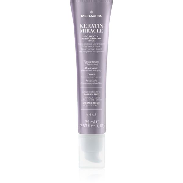 Medavita Medavita Keratin Miracle Go Smooth Hair Foundation Serum aktivni serum za ispucale vrhove kose 75 ml