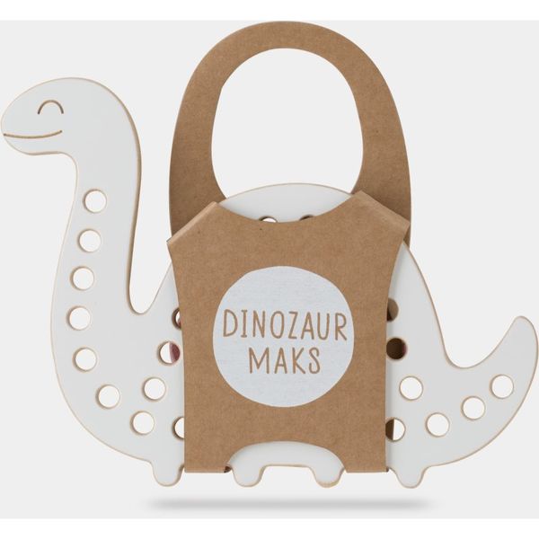 Milin Milin Big Wooden Lacing Toy Dinosaur Max aktivna igračka 18,5 cm x 11 cm x 0,7 cm 1 kom