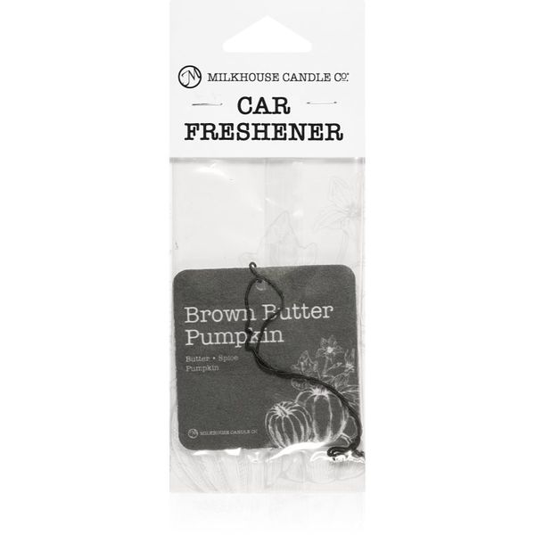 Milkhouse Candle Co. Milkhouse Candle Co. Creamery Brown Butter Pumpkin viseća mirisna oznaka za auto 1 kom