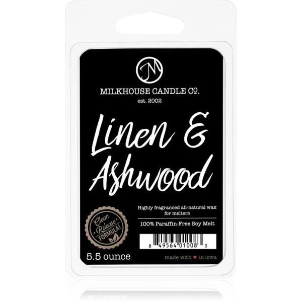 Milkhouse Candle Co. Milkhouse Candle Co. Creamery Linen & Ashwood vosak za aroma lampu 155 g