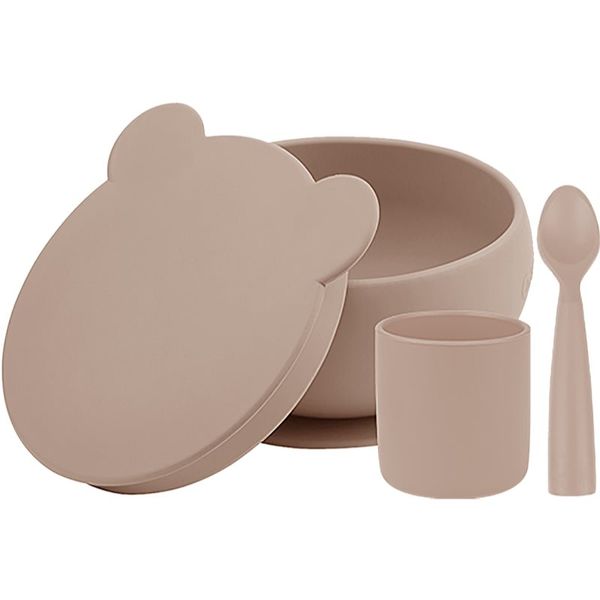 Minikoioi Minikoioi BLW I Bubble Beige set pribora za jelo