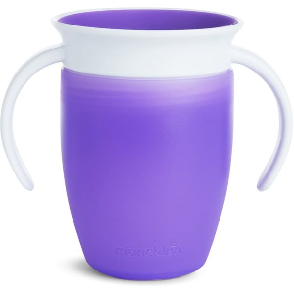 Munchkin Munchkin Miracle 360° šalica za učenje pijenja s ručkama Purple 6 m+ 207 ml