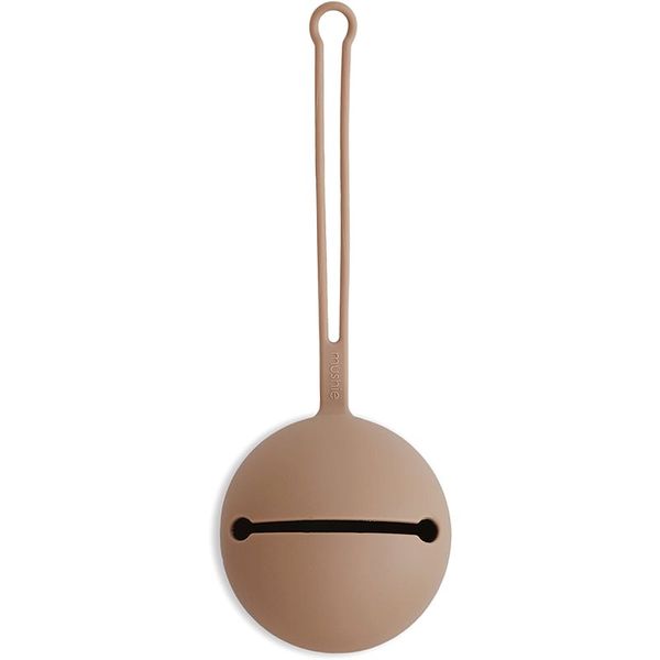 Mushie Mushie Silicone Pacifier Holder Case kutijica za dudu Natural 1 kom