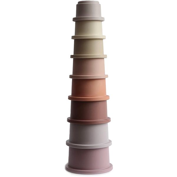 Mushie Mushie Stacking Cups Toy igračka 3 u 1 Petal 8 kom