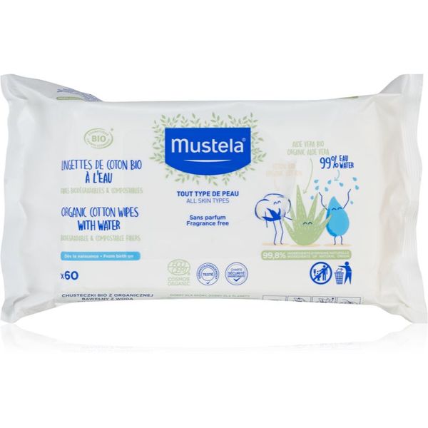 Mustela Mustela BIO Organic Cotton Wipes vlažne maramice za djecu 60 kom