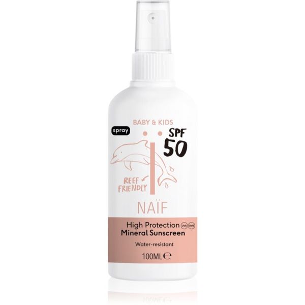 Naif Naif Baby & Kids Mineral Sunscreen SPF 50 sprej za sunčanje za djecu od rođenja 100 ml