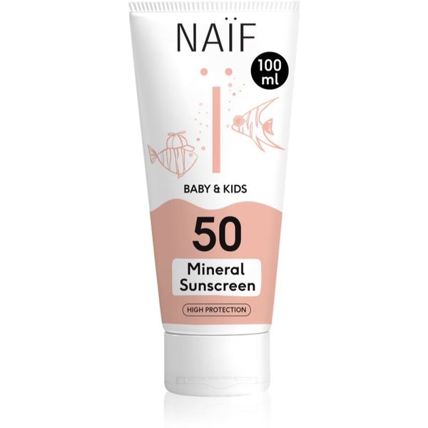 Naif Naif Baby & Kids Mineral Sunscreen SPF 50 zaštitna krema za sunčanje za bebe i djecu SPF 50 100 ml