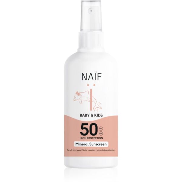 Naif Naif Baby & Kids Mineral Sunscreen SPF 50 zaštitni sprej za sunčanje za djecu 100 ml