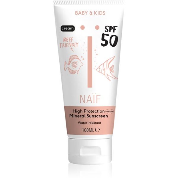 Naif Naif Baby & Kids Sun Cream SPF 50 zaštitna krema za sunčanje za bebe i djecu SPF 50 100 ml