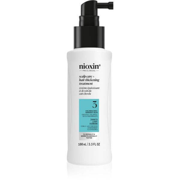 Nioxin Nioxin System 3 Scalp + Hair Thickening Treatment njega bez ispiranja za kosu koja se prorjeđuje 100 ml