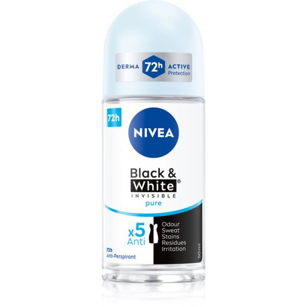 Nivea NIVEA Invisible Black & White Pure antiperspirant roll-on 48h 50 ml