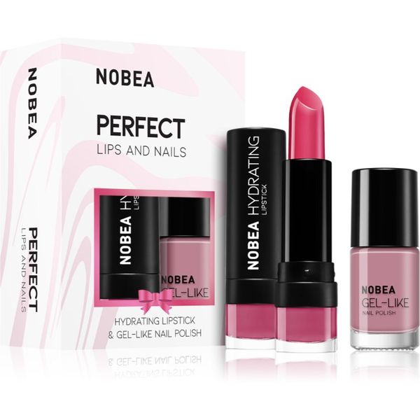 NOBEA NOBEA Day-to-Day Perfect Lips and Nails set s lakom za nokte i hidratantnim ružem