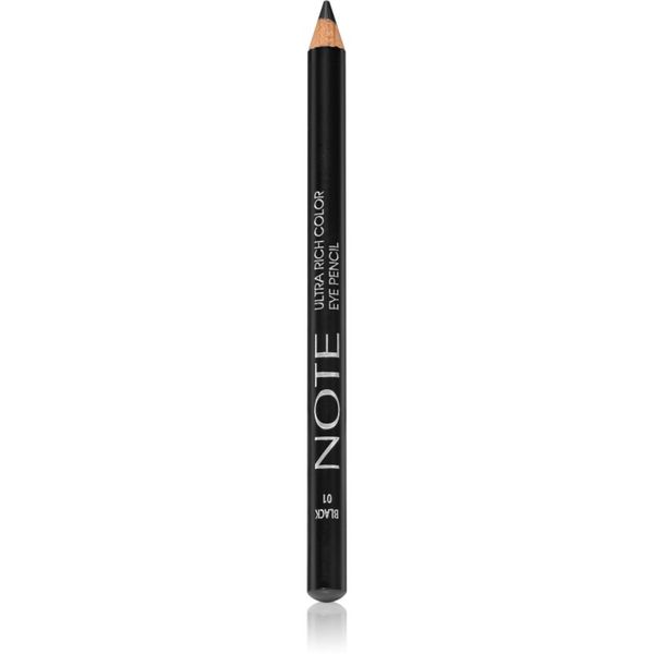Note Cosmetique Note Cosmetique Ultra Rich Color vodootporna olovka za oči nijansa 01 Black 1,1 g