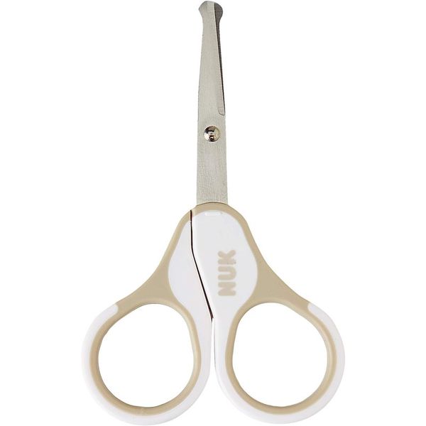 NUK NUK Scissors dječje škarice za nokte sa zaobljenim vrhom Beige 1 kom