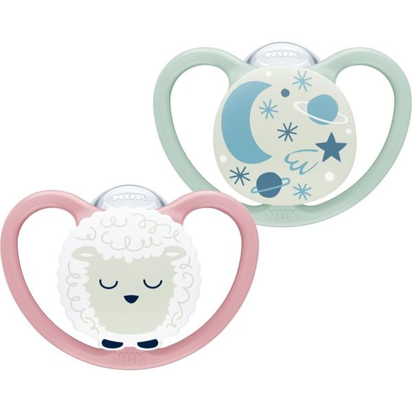 NUK NUK Space Night 6-18 m duda Girl 2 kom