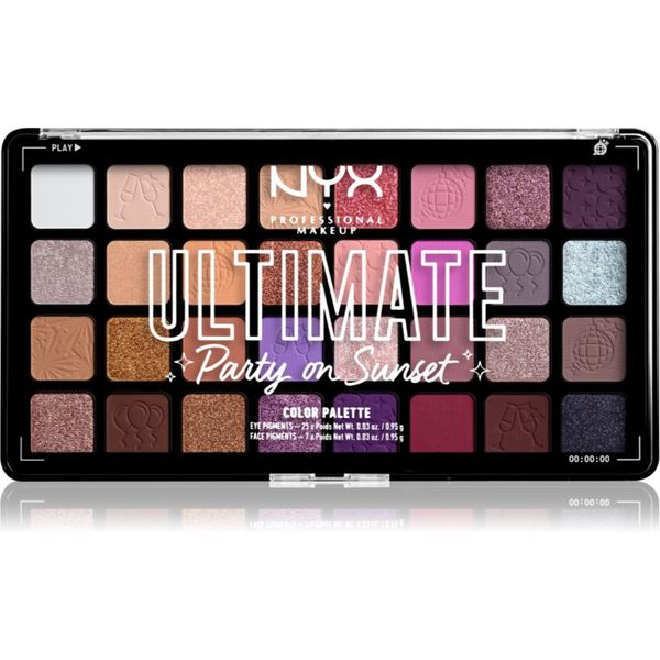 NYX Professional Makeup NYX Professional Makeup Ultimate Shadow Palette paleta sjenila za oči nijansa Party on Sunset 32x0,95 g