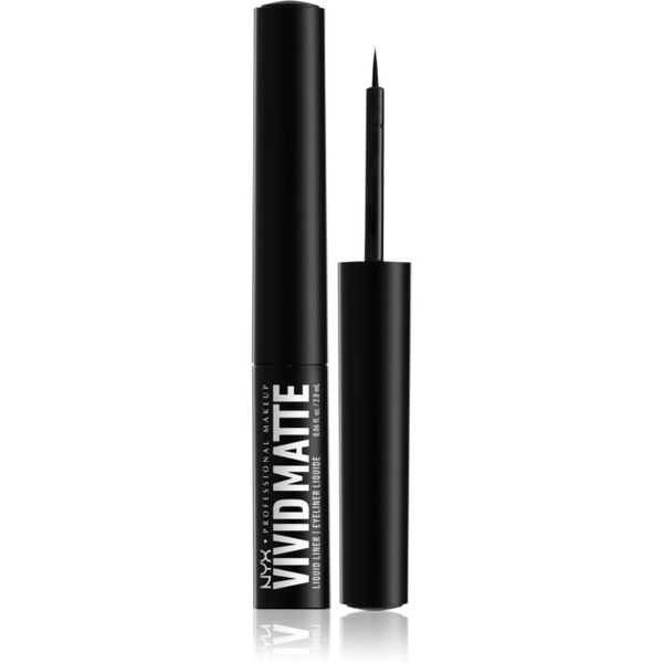 NYX Professional Makeup NYX Professional Makeup Vivid Matte tekući eyelineri s mat efektom nijansa Black 4 ml