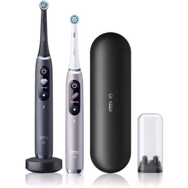 Oral B Oral B iO9 DUO električna četkica za zube s etuijem Black Onyx & Rose Quartz 2 kom