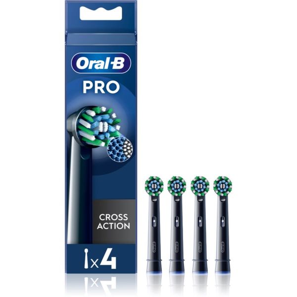 Oral B Oral B PRO Cross Action zamjenske glave za zubnu četkicu Black 4 kom