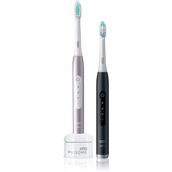 Oral B Oral B Pulsonic Slim Luxe 4900 sonična električna četkica za zube, 2 kom Rose Gold/Matte Black