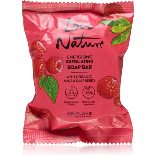 Oriflame Oriflame Love Nature Organic Mint & Raspberry čvrsti sapun za čišćenje 75 g