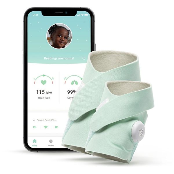 Owlet Owlet Smart Sock Plus 0-5y pametna čarapa Mint 3x1 par