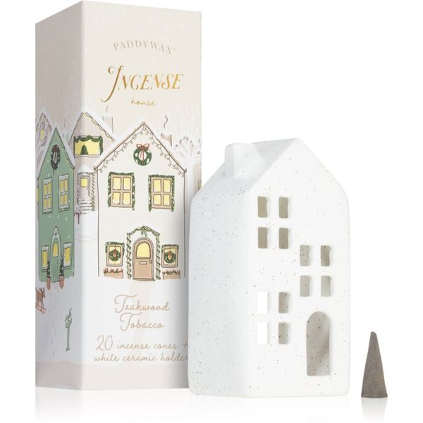 Paddywax Paddywax Ceramic Village Teakwood Tobacco poklon set I.