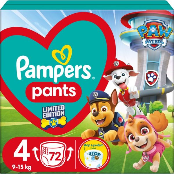 Pampers Pampers Active Baby Pants Paw Patrol Size 4 jednokratne pelene-gaćice 9-15 kg 72 kom