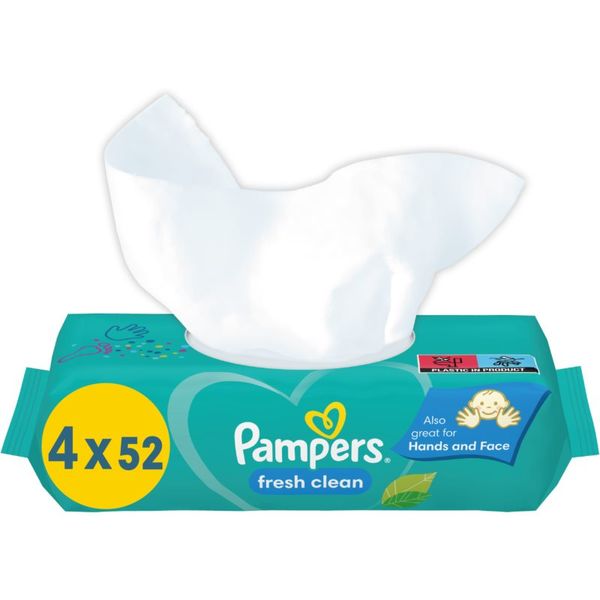 Pampers Pampers Fresh Clean dječje nježne vlažne maramice za osjetljivu kožu 4x52 kom