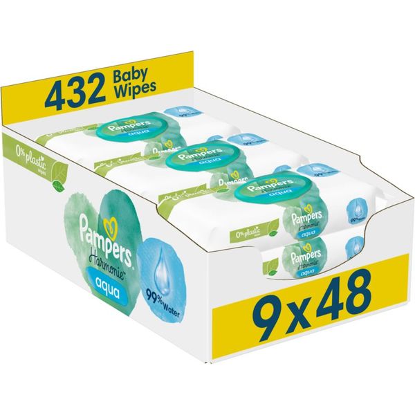 Pampers Pampers Harmonie Aqua vlažne maramice za djecu 9x48 kom