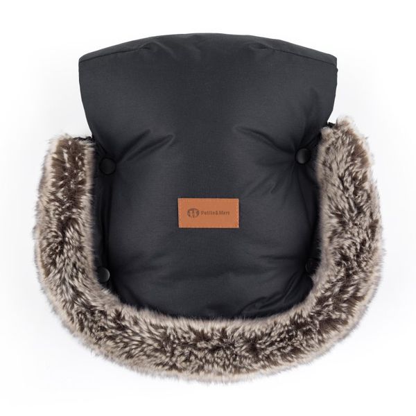 Petite&Mars Petite&Mars Furry Forever Black rukavice za dječja kolica 1 par