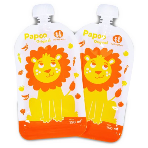 Petite&Mars Petite&Mars Papoo vrećica za kašicu Lion 6x150 ml