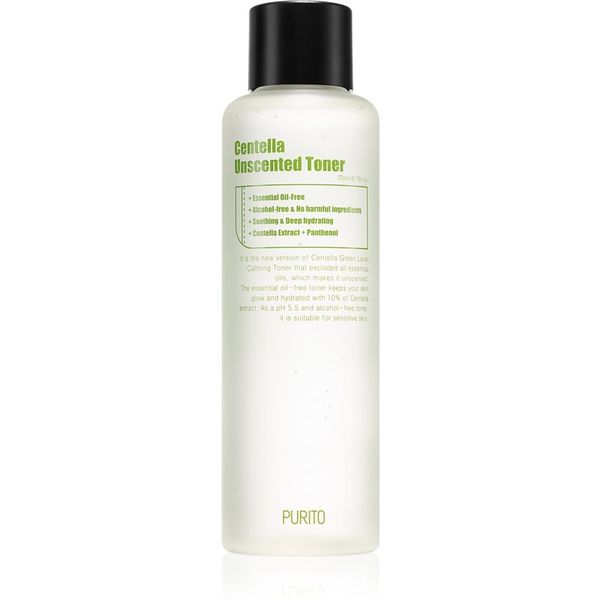 Purito Purito Centella Unscented umirujući tonik za lice za osjetljivu kožu lica 200 ml