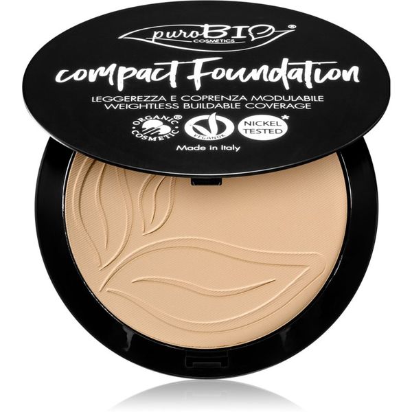 puroBIO Cosmetics puroBIO Cosmetics Compact Foundation kompaktni puder u prahu SPF 10 nijansa 01 9 g