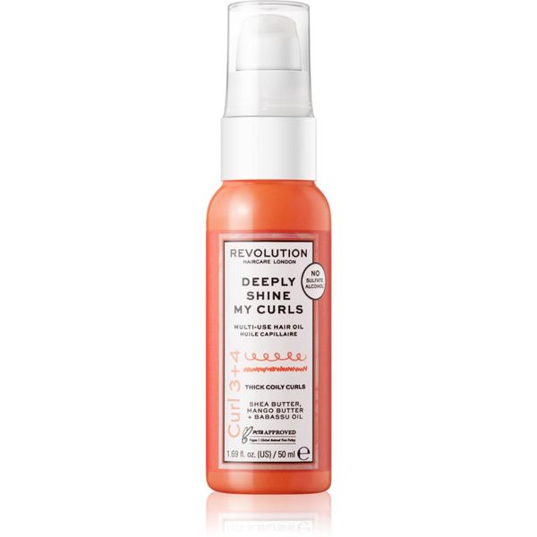 Revolution Haircare Revolution Haircare My Curls 3+4 Deeply Shine My Curls multifunkcionalno ulje za kovrčavu kosu 50 ml
