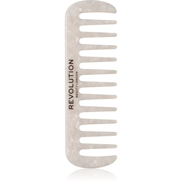 Revolution Haircare Revolution Haircare Natural Curl Wide Tooth Comb češalj za kosu za valovitu i kovrčavu kosu nijansa White 1 kom