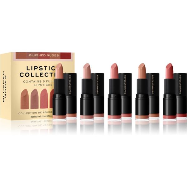 Revolution PRO Revolution PRO Lipstick Collection satenasti ruž za usne poklon set nijansa Blushed Nudes 5x3,2 g