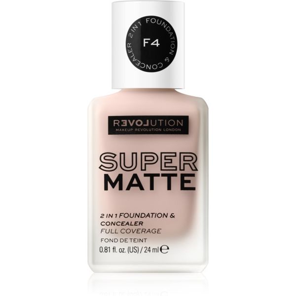 Revolution Relove Revolution Relove Super Matte Foundation dugotrajni matirajući puder nijansa F4 24 ml