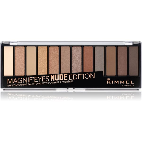 Rimmel Rimmel Magnif’ Eyes paleta sjenila za oči nijansa 001 Nude Edition 14.16 g