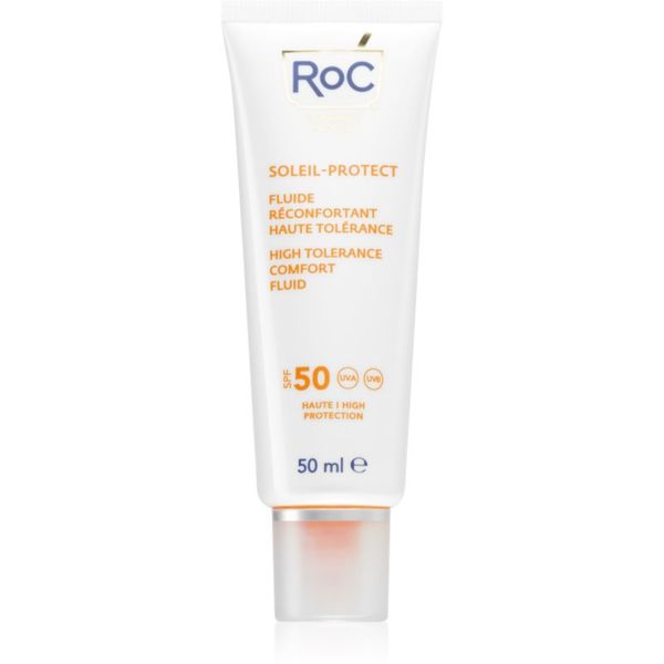 RoC RoC Soleil Protect High Tolerance Comfort Fluid fluid za sunčanje za lice SPF 50 50 ml